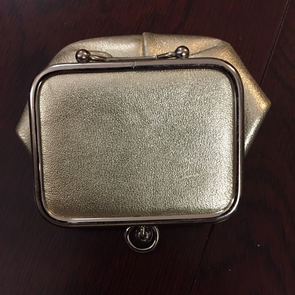 Vintage DANIER Leather GOLD Coin Purse Pouch Used
